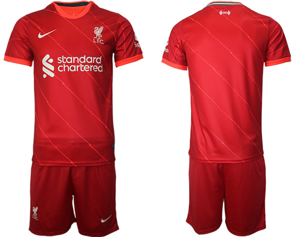 Men's Liverpool 2021/22 Red Home Jersey Suit