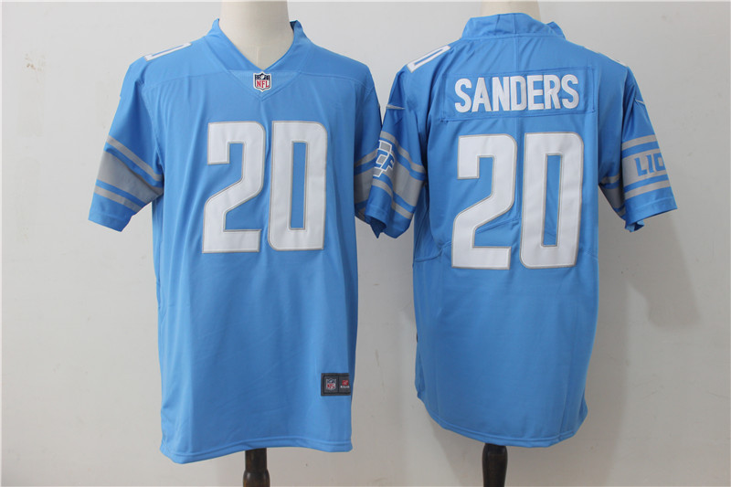 Men's Nike Detroit Lions #20 Barry Sanders Blue Stitched NFL Vapor Untouchable Limited Jersey