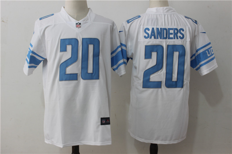 Men's Nike Detroit Lions #20 Barry Sanders White Stitched NFL Vapor Untouchable Limited Jersey